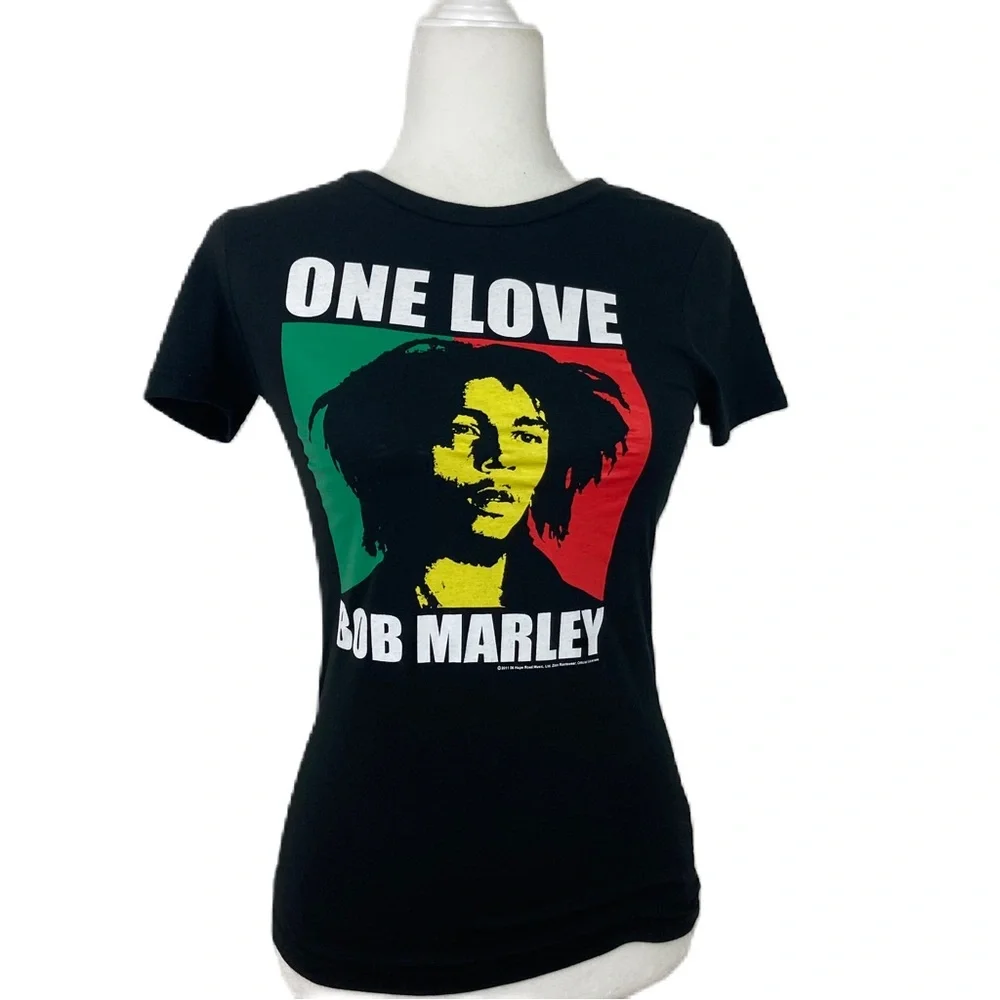 NWT Official Bob Marley One Love Rasta T-Shirt Jamaica Collection Womens S - Picture 3 of 17